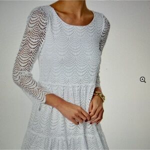 NWT Lilly Pulitzer Geanna Dress Resort White Scalloped Shell Lace XS